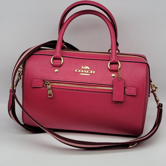 Coach Rowan Satchel C8286 Bold Pink Multi - Picture 1 of 8